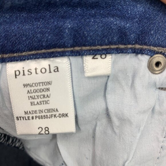 Pistola Jeans Blue Denim Skinny Ankle Fray Hem Mid Rise - Picture 4 of 8